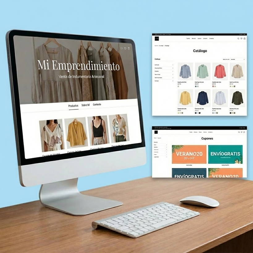 Sitio de cosmética con carrito de compras