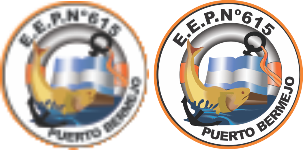 Proceso de mejora de un logo con grillas